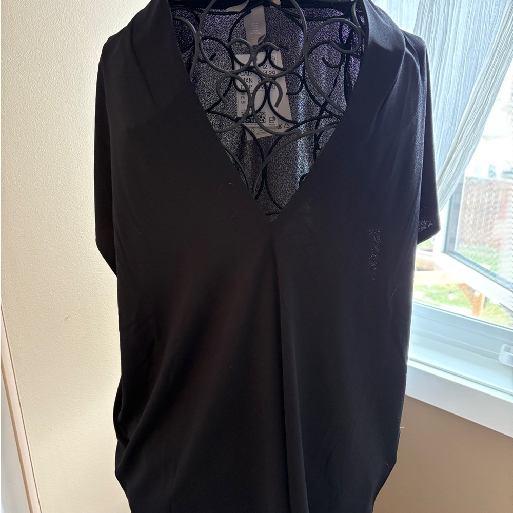 H&M Elegant Black Blouse